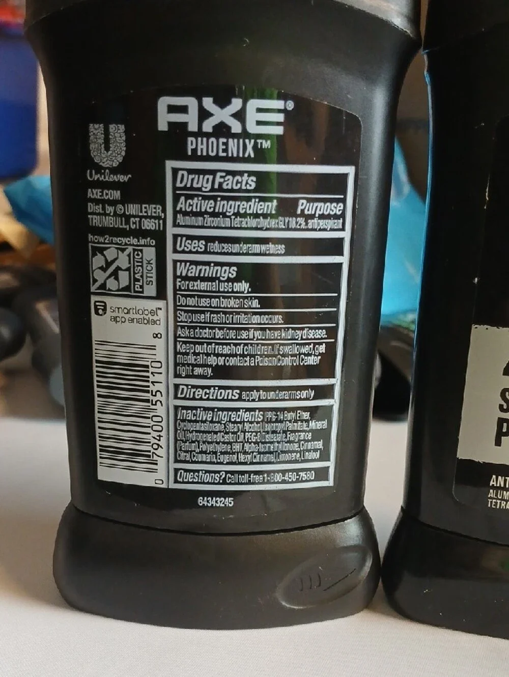 AXE Phoenix Antiperspirant Stick - Black with Blue Accents